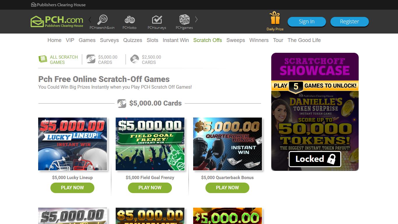 Online Scratch-Off Games | PCH.com